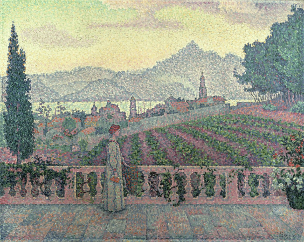 Terasta Kadın, 1898 by Paul Signac