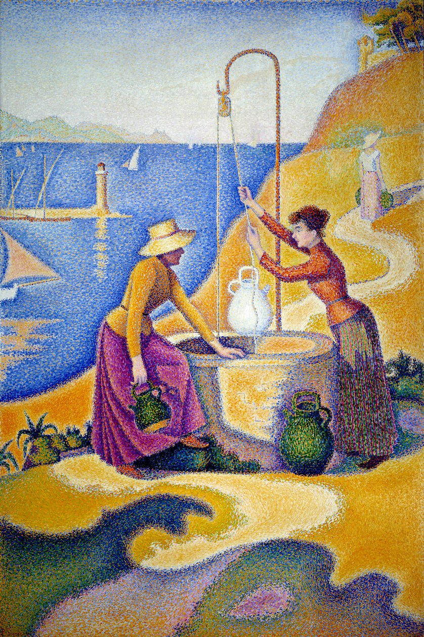 Kuyudaki kadınlar veya kuyudaki Young Provencales. Paul Signac