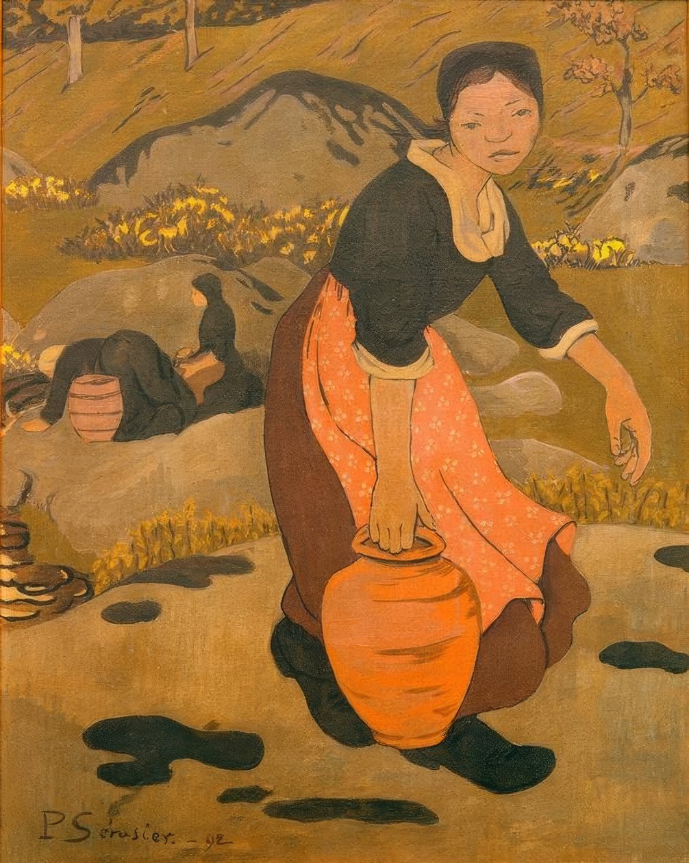 Bir sürahi ile genç Breton by Paul Sérusier