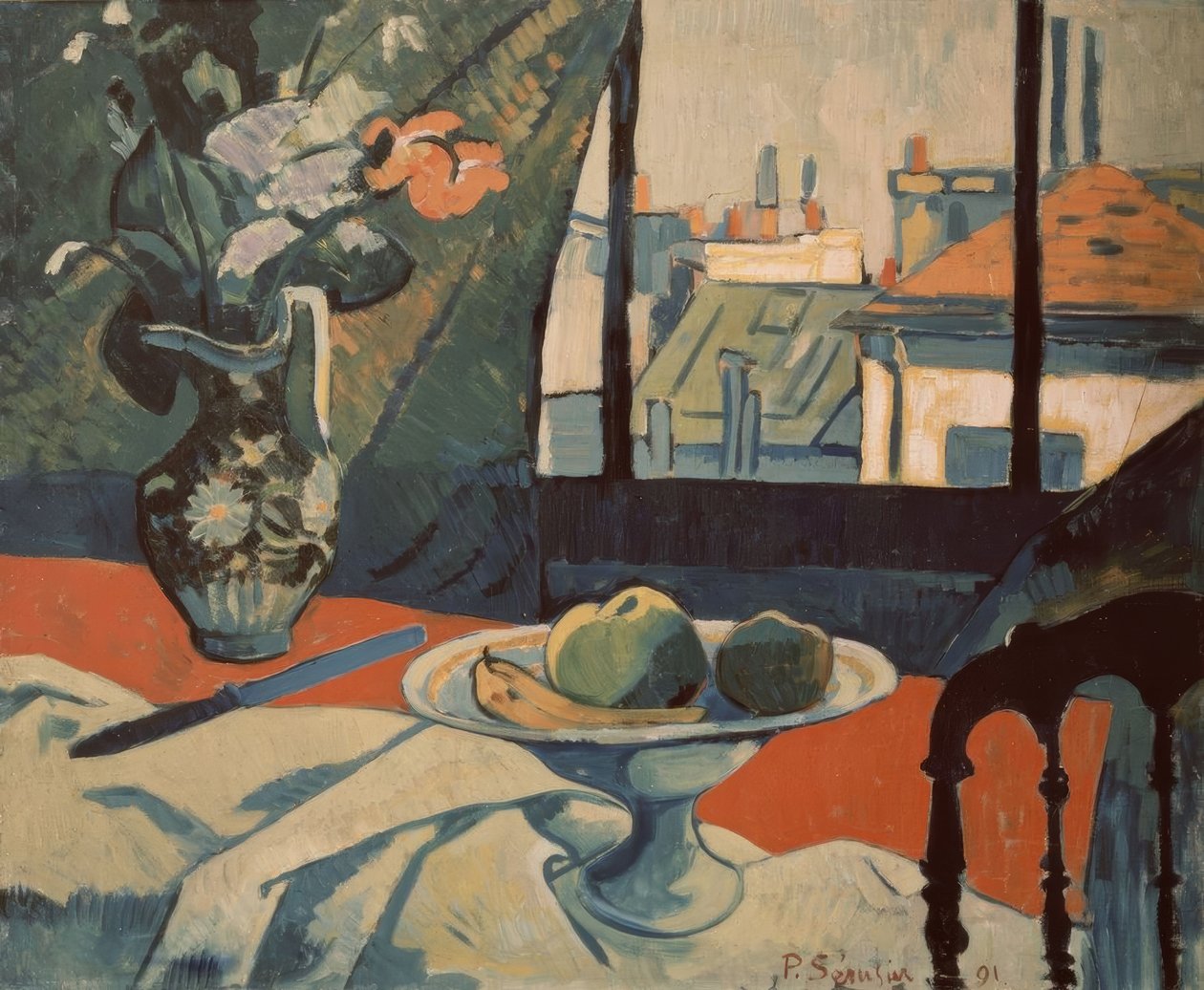 Pencerede Natürmort - 1891 - O / L - NABI RESİM by Paul Sérusier