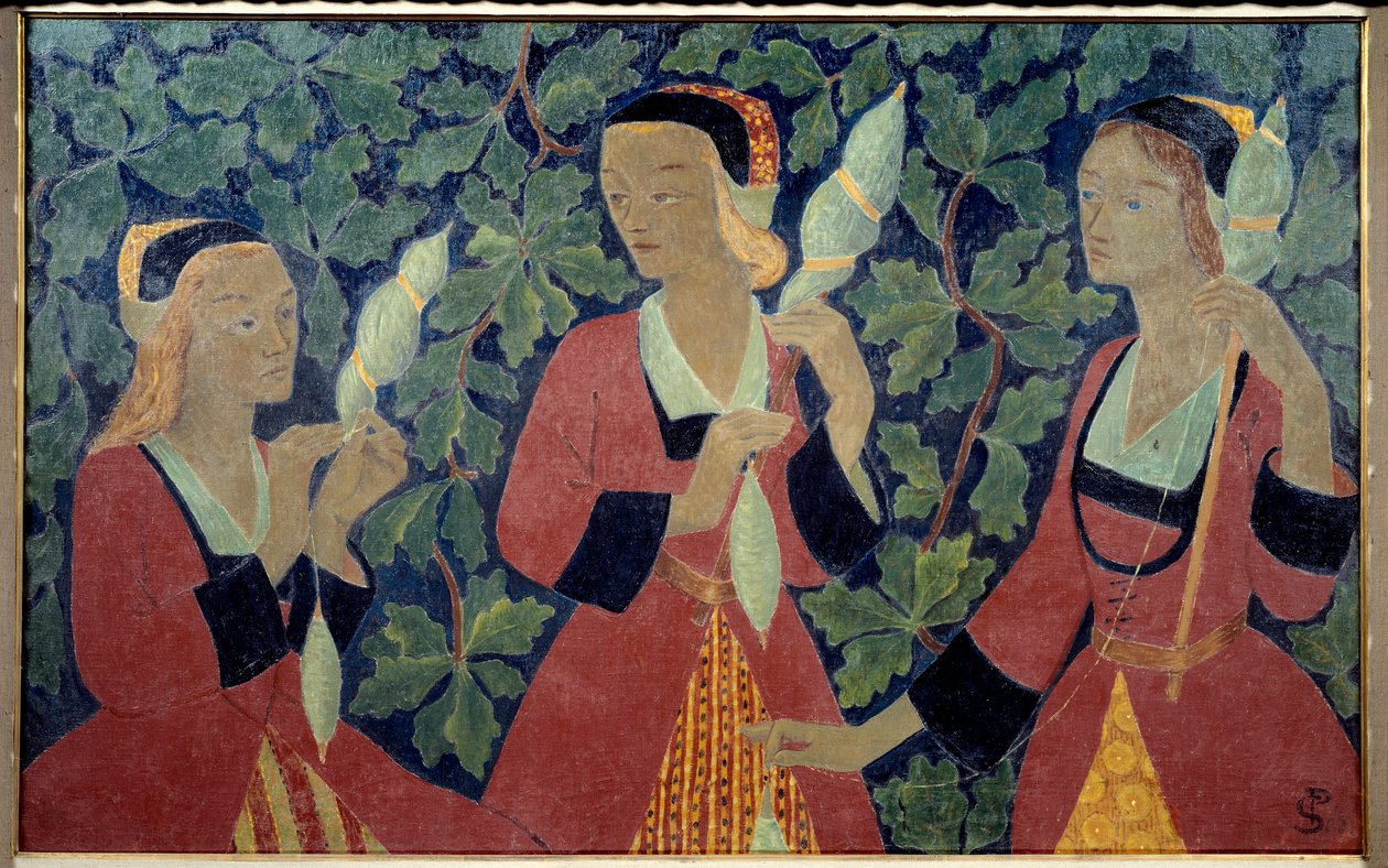 Paul Serusier (1863-1927) tarafından yapılan Üç İplikçi Tablosu 1918 Brest Güzel Sanatlar Müzesi by Paul Sérusier