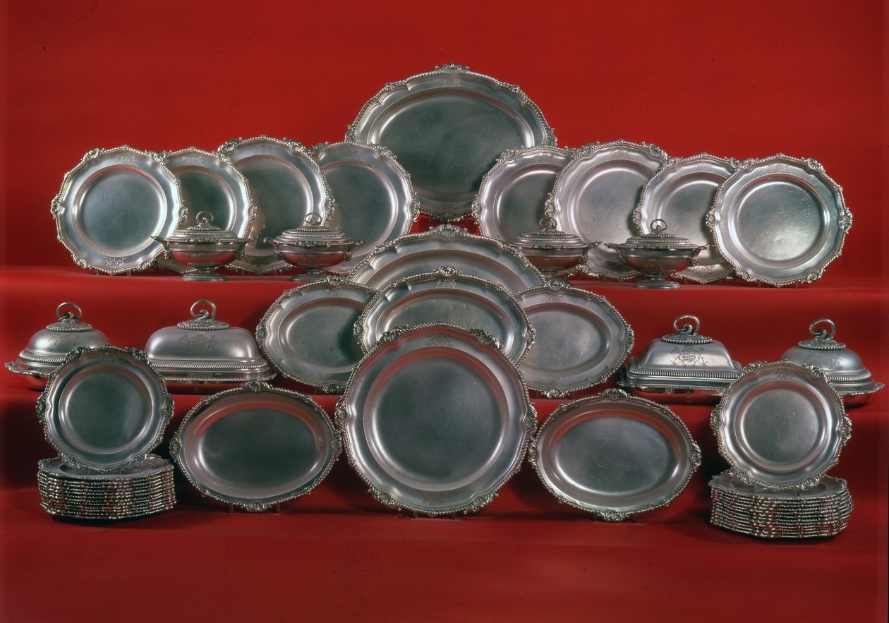 Egremont Servisi, bir George III akşam yemeği servisi (gümüş) (ayrıca bkz. 2607398) by Paul Storr
