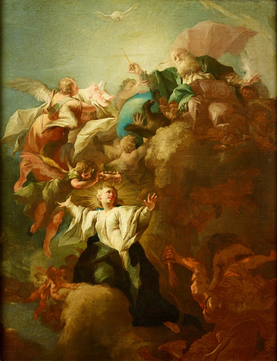 Immaculate Conception Mariae Alegorisi by Paul Troger