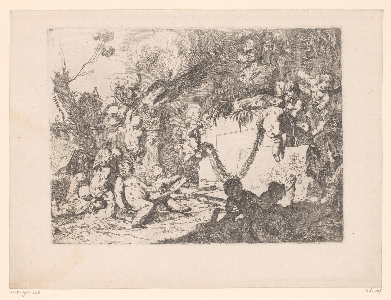Putti, Minerva tapınağında by Paul Troger