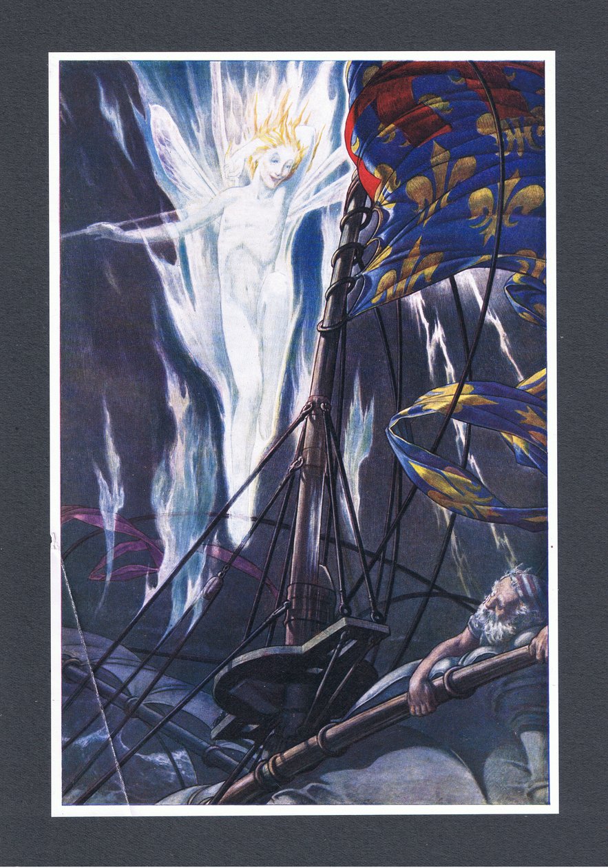 En üstte, avlular ve bowsprit, The Tempest