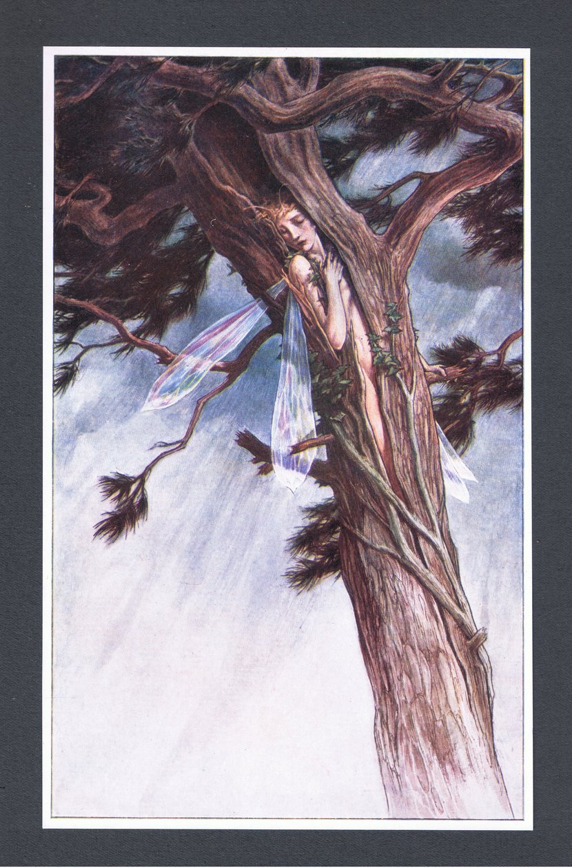 En güçlü bakanlarının yardımıyla ve en dinmeyen öfkesiyle seni bir yarık çamına hapsetti, The Tempest, 1908