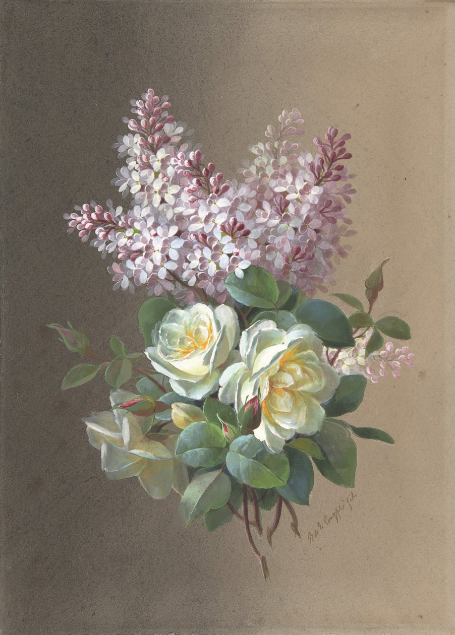 Çiçekler: Güller ve Leylaklar, 19. yüzyılın sonu - 20. yüzyılın başı. by Paul de Longpré