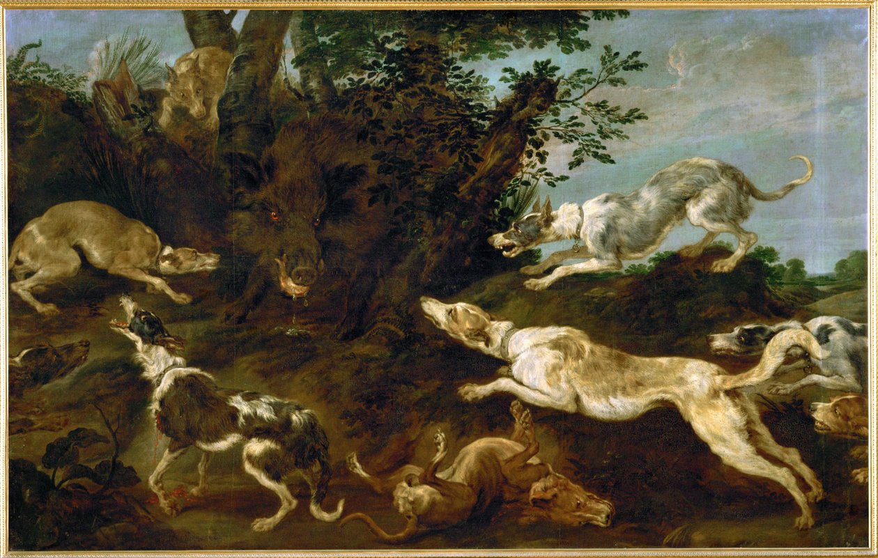 Yaban domuzu avı by Paul de Vos