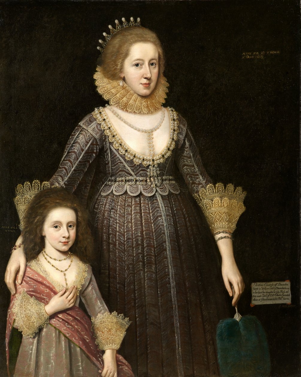 Christian, Lady Cavendish, Devonshire Daha Sonra Kontesi (1598-1675) ve Kızı by Paul van Somer