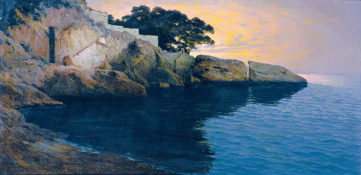 Dubrovnik açıklarında sahil by Paul von Spaun