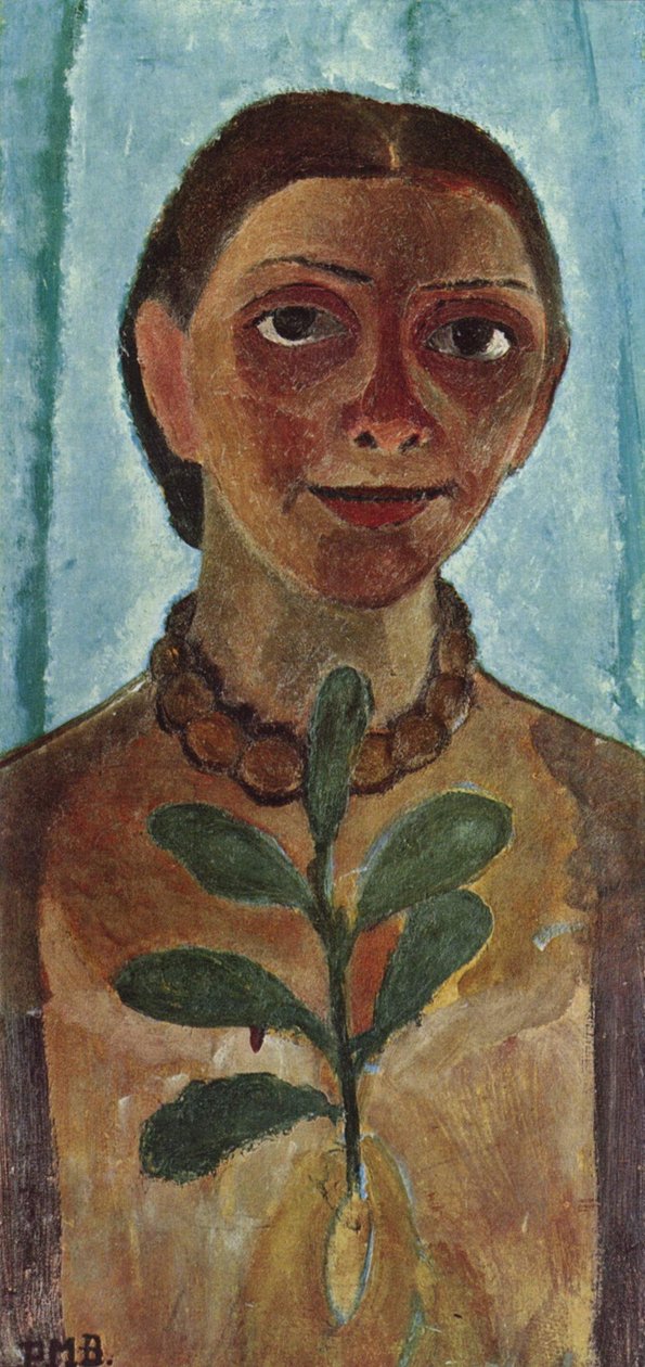 Kamelya dalı olan ressam by Paula Modersohn Becker