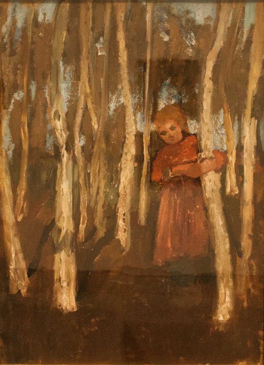 huş ağacı ormandaki kız by Paula Modersohn Becker