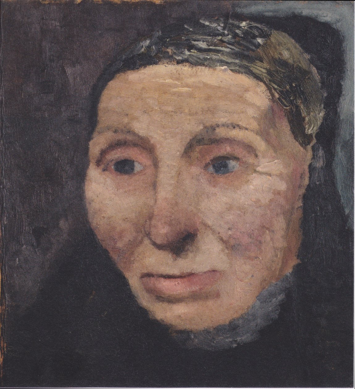 Köylü bir kadının başı by Paula Modersohn Becker