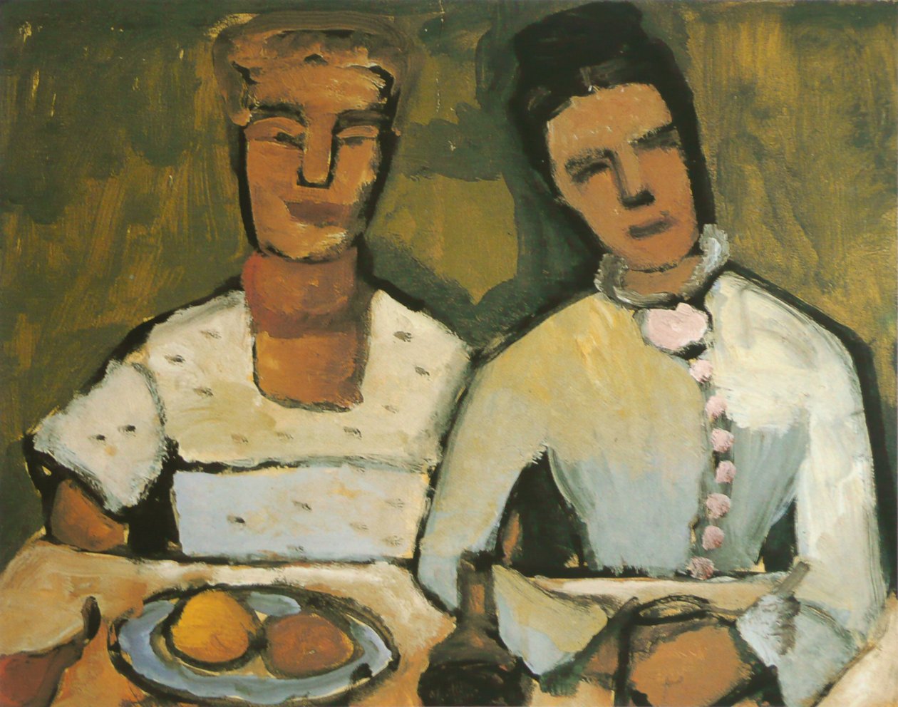 Lee Hoetger ve kız kardeşi by Paula Modersohn Becker