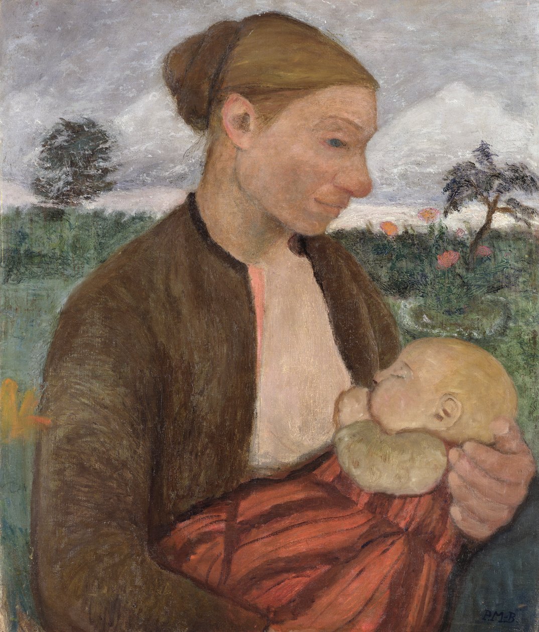 Anne ve Çocuk by Paula Modersohn Becker