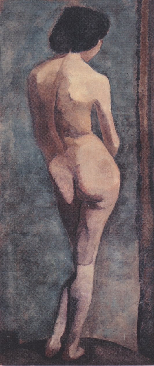 Arkadan çıplak duran kadın by Paula Modersohn Becker