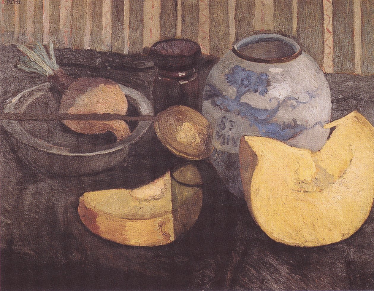 Bir balkabağı ile natürmort by Paula Modersohn Becker