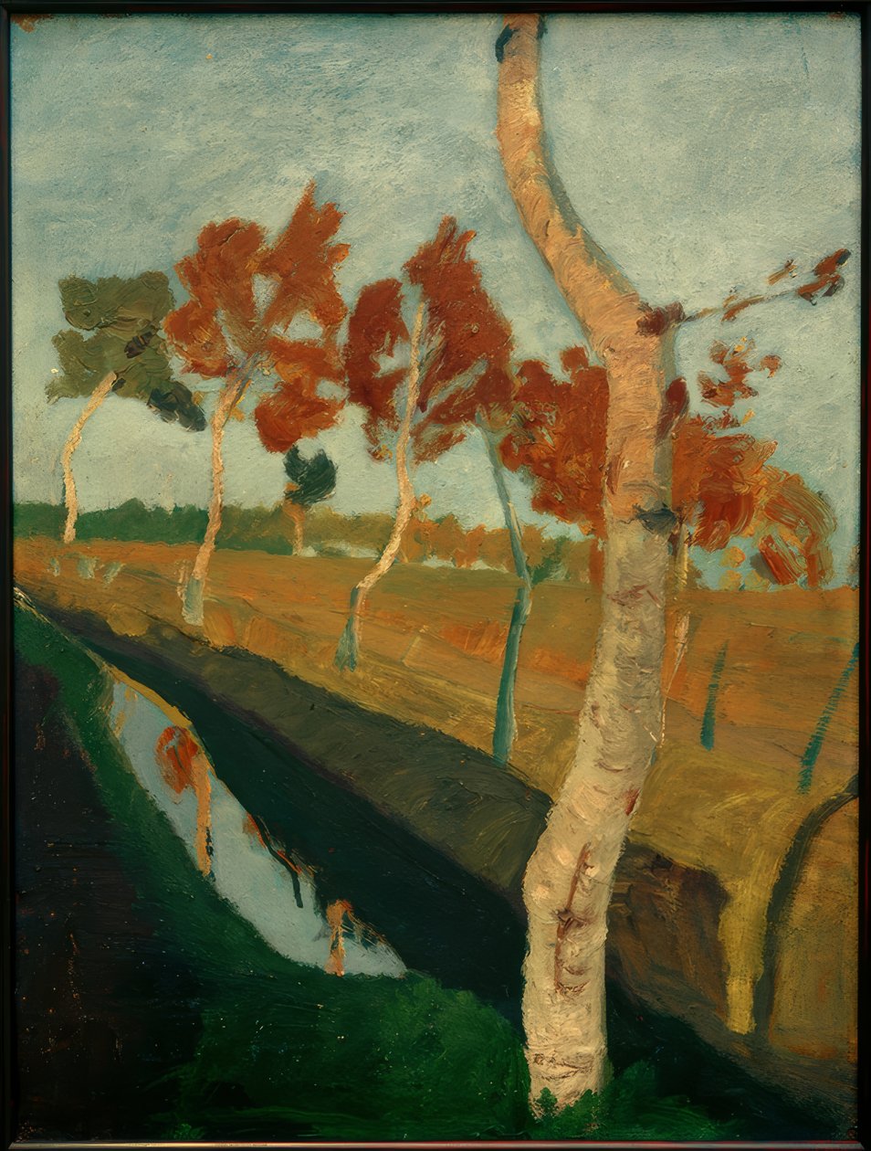 Hendekte huş ağaçları by Paula Modersohn Becker