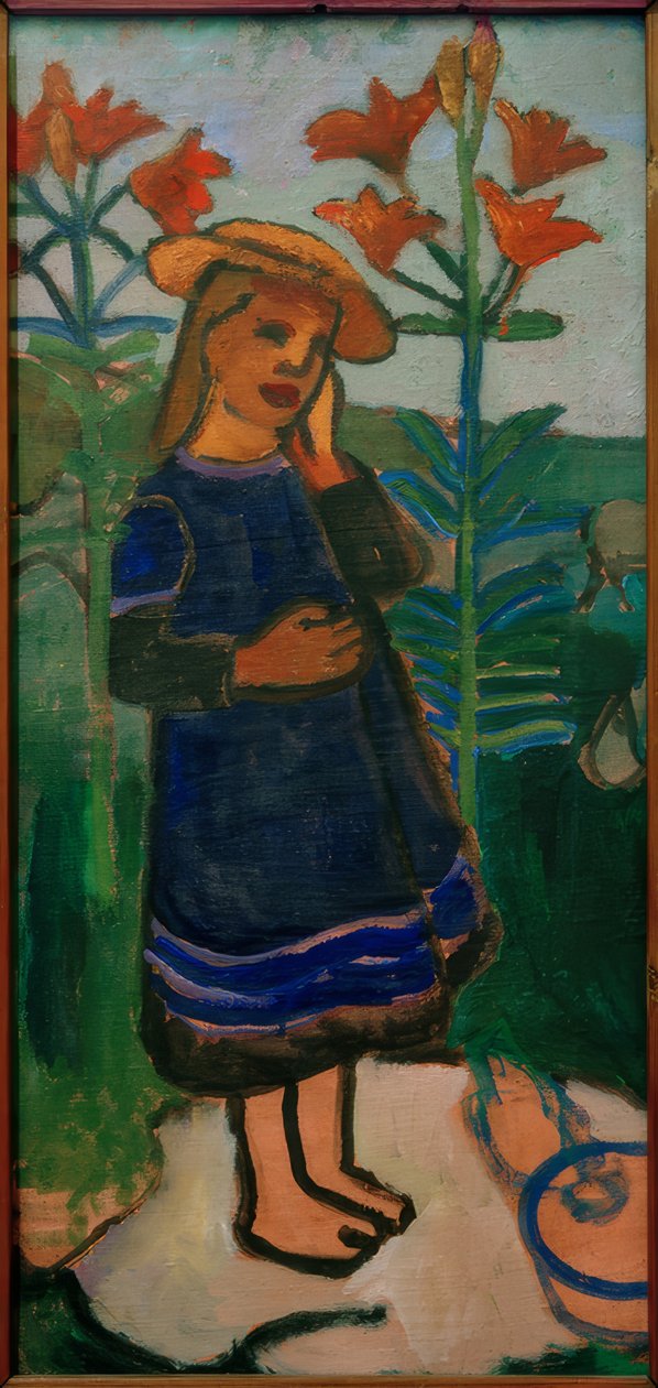 Ateş zambakları arasında Elsbeth by Paula Modersohn Becker