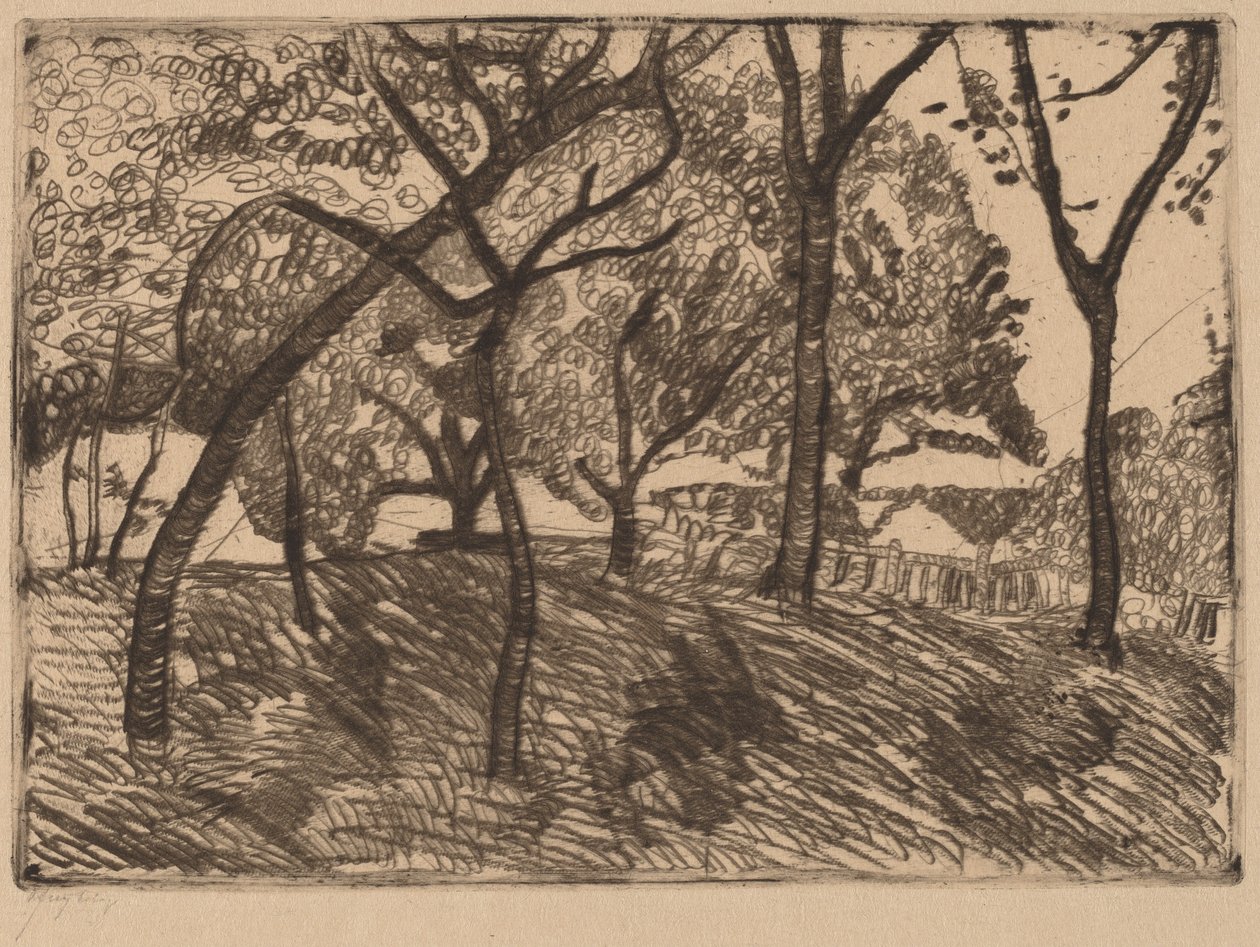 Ağaçlarla Peyzaj by Paula Modersohn Becker