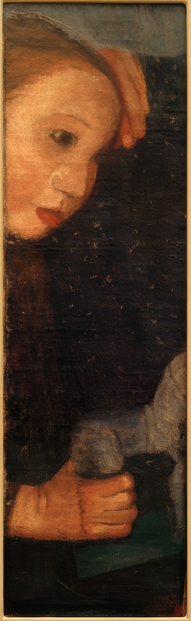 Tahta atlı kız by Paula Modersohn Becker