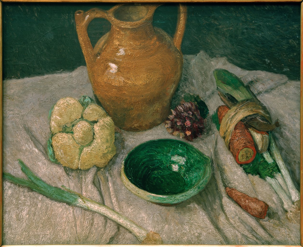 Sebze ve çanak çömlek ile natürmort by Paula Modersohn Becker