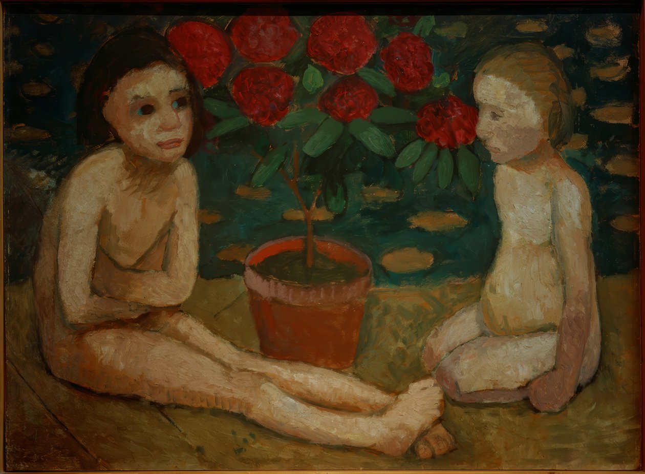 İki oturan çocuk dosyası by Paula Modersohn Becker