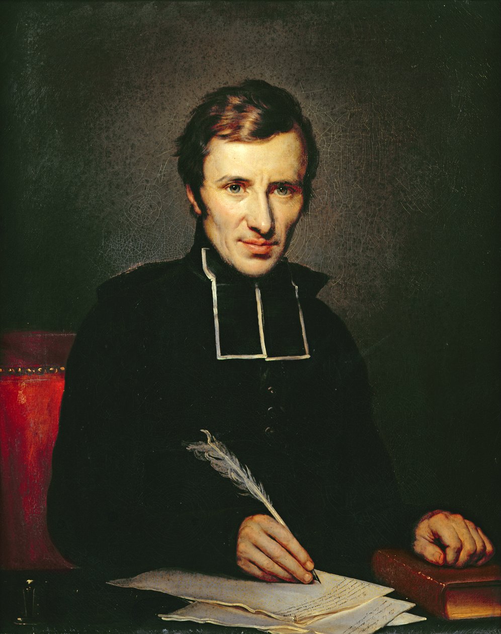 Portrait of the Abbot of Lamennais, 1827  by Paulin Jean Baptiste Guerin