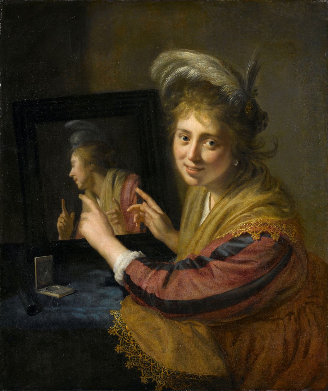 Aynadaki Kız, 1632 by Paulus Moreelse