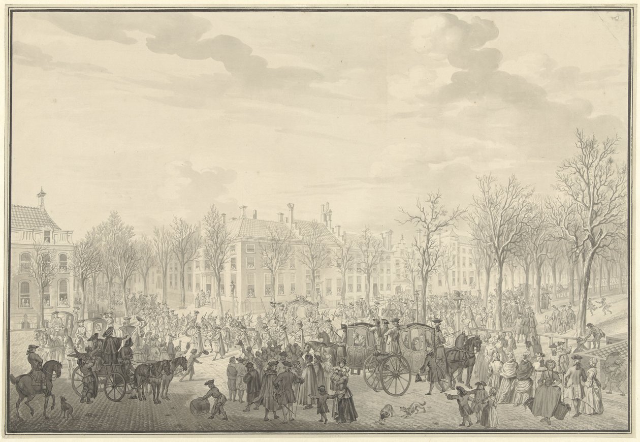 Prens William V'in Lahey'e gelişi, 10 Kasım 1762 by Paulus Constantijn la Fargue (possibly)