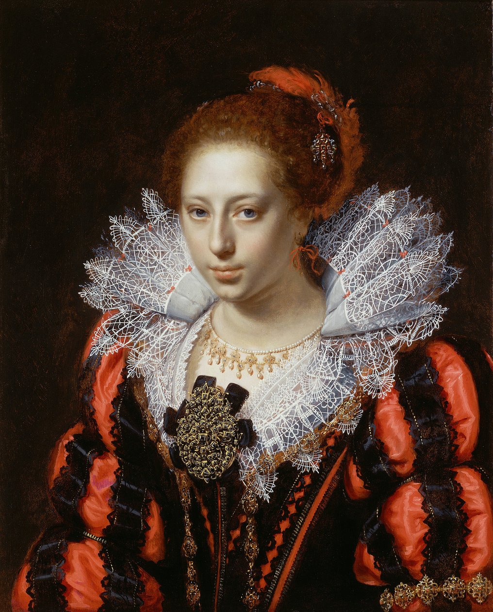 Genç Bir Hanımın Portresi, c. 1620. by Paulus Moreelse