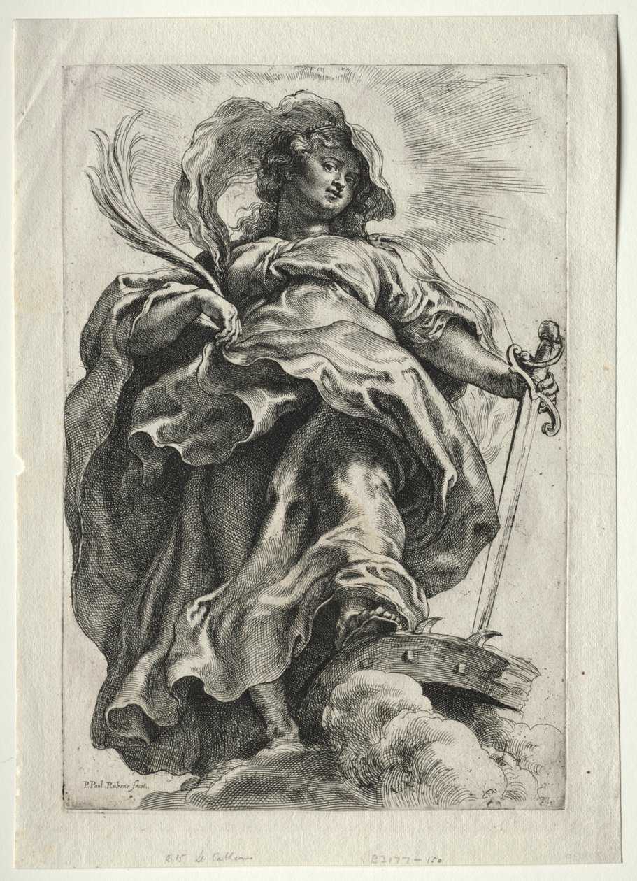 Bulutlarda Aziz Catherine by Paulus Moreelse