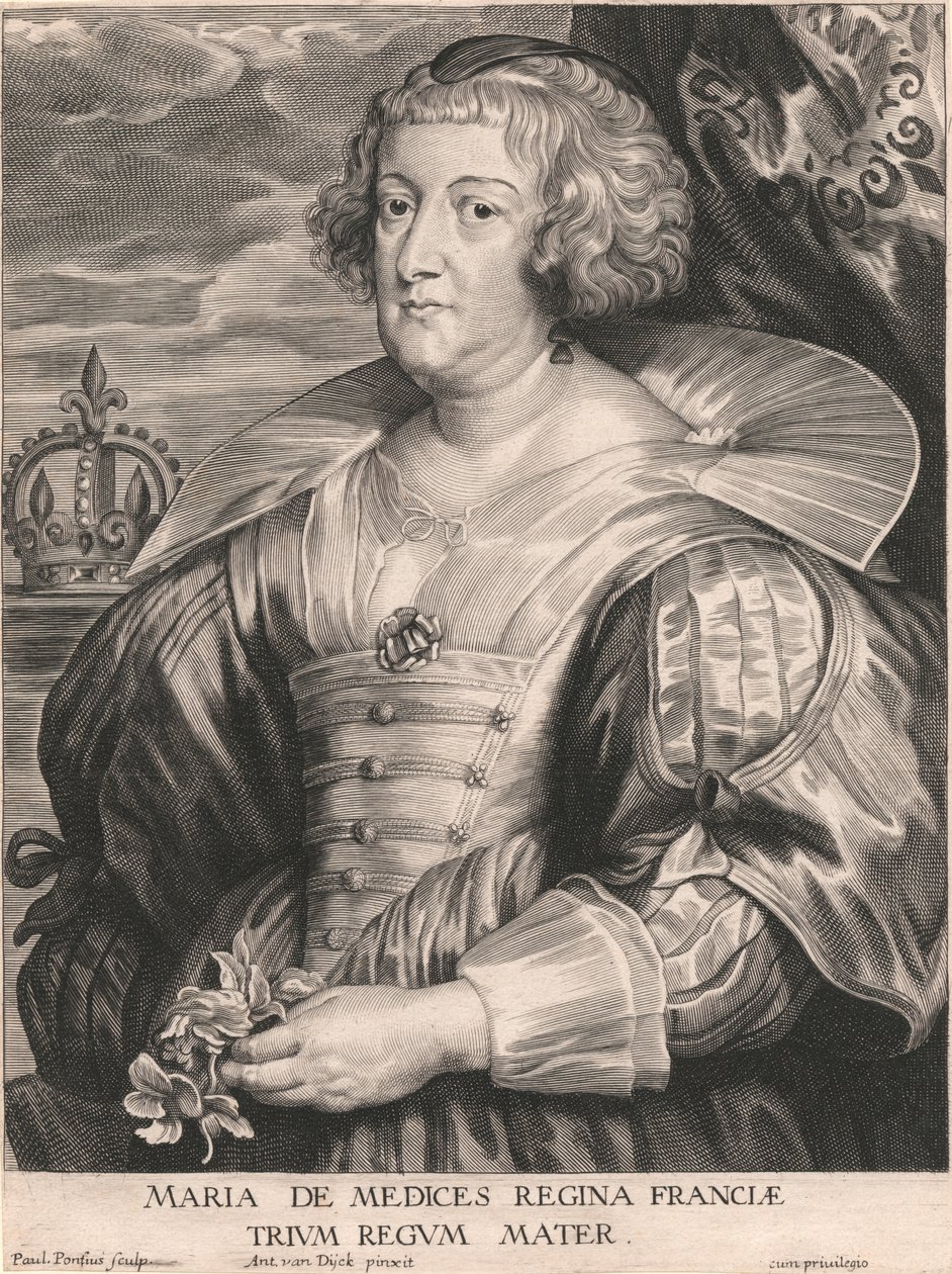Marie de Medicis, Fransa Kraliçesi, Üç Kralın Annesi by Paulus Pontius