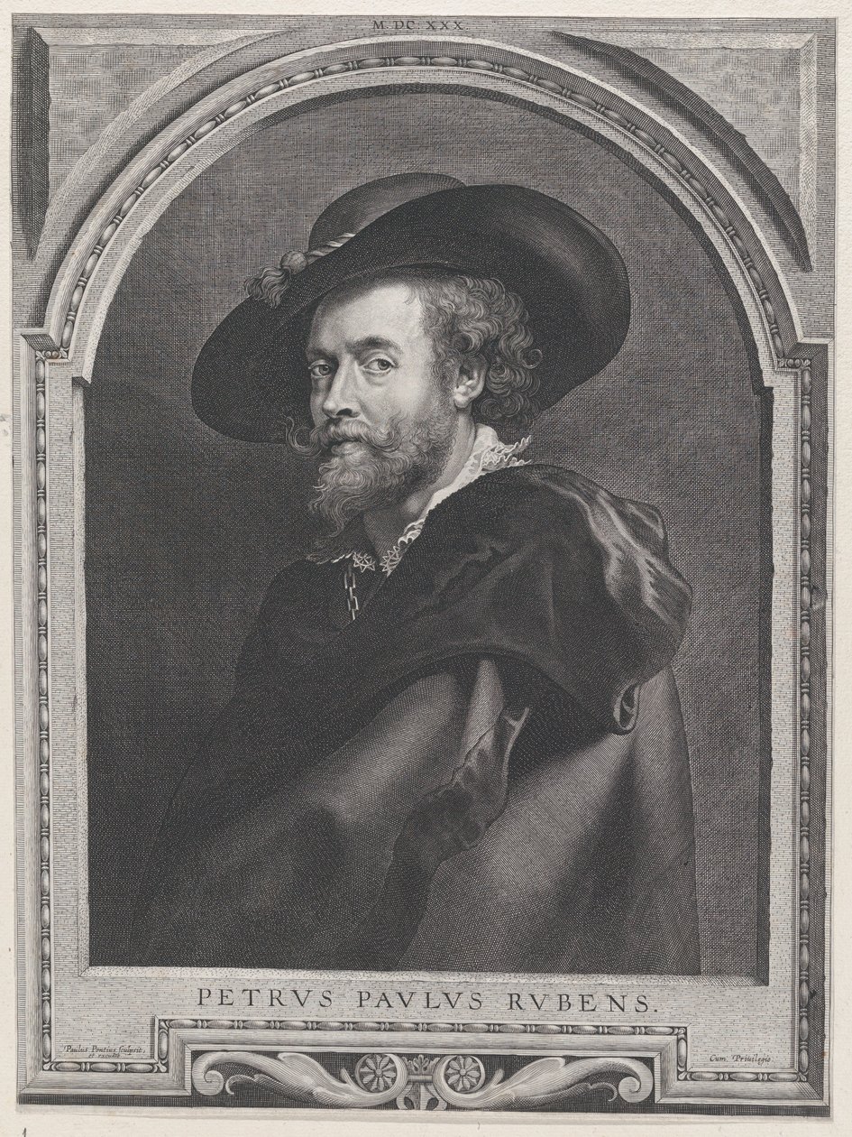 46 yaşındaki Peter Paul Rubens'in portresi, 1630., 1630. by Paulus Pontius