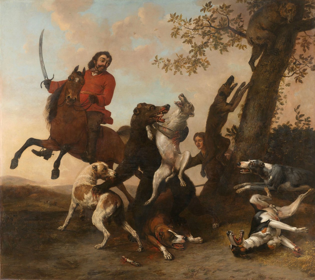 ayı avı by Paulus Potter