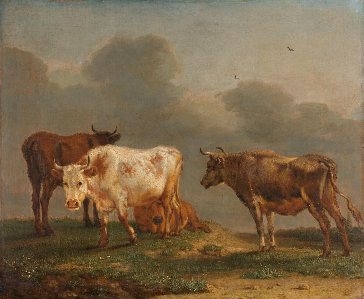 Çayırda Dört Genç Boğa Bir çayırda dört genç boğa by Paulus Potter