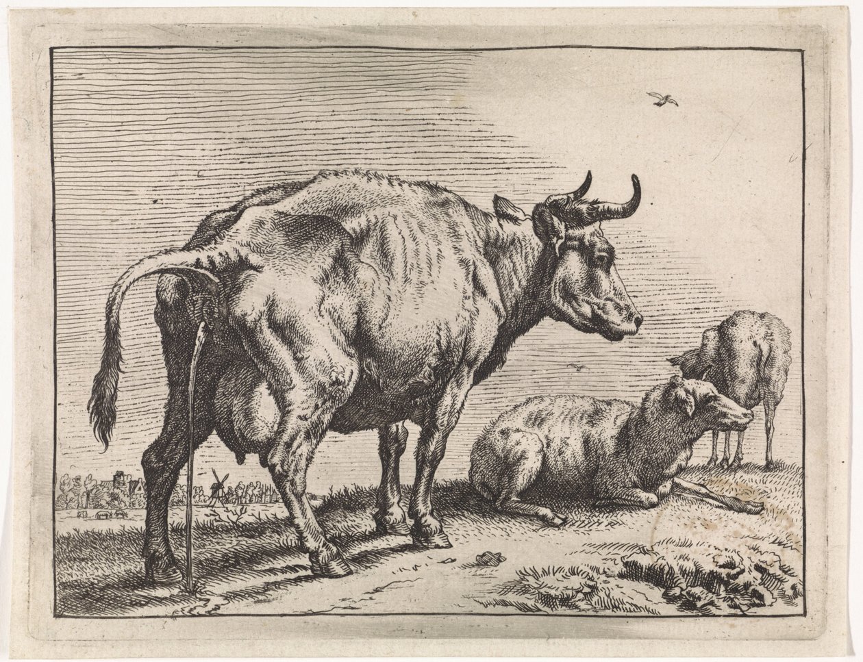 İşeyen inek Het Bullenboekje (dizi başlığı) by Paulus Potter