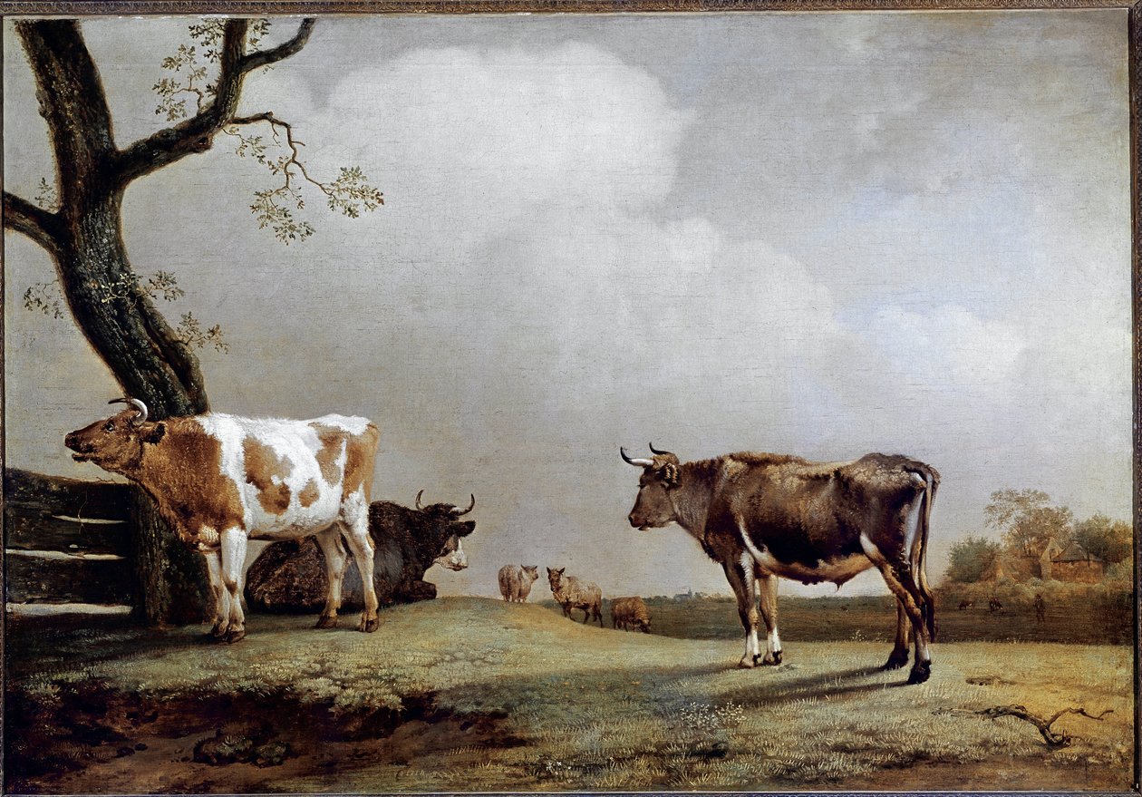 Çayır. (tuval üzerine yağlıboya by Paulus Potter