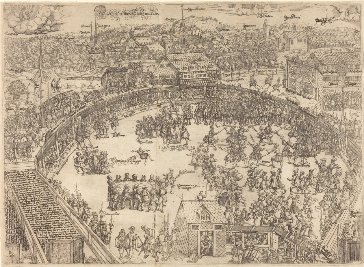 Zwickau Şehrindeki Turnuva Yeri by Paulus Reinhart