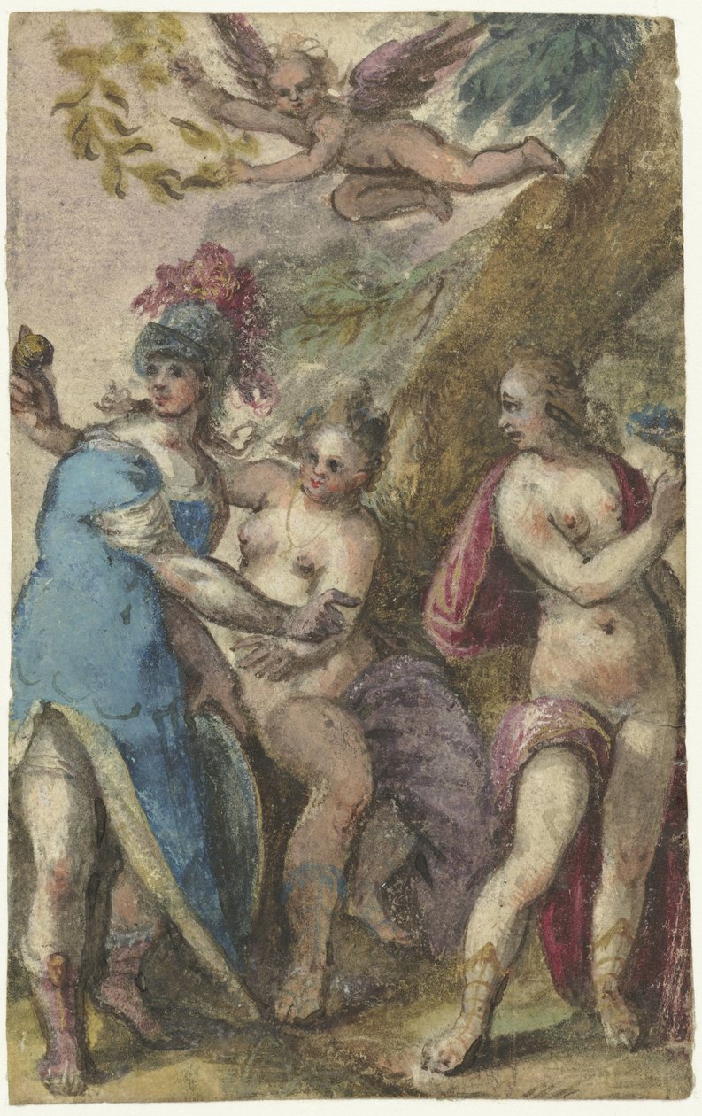 Paris'in kararı by Paulus van Wtewael (possibly)