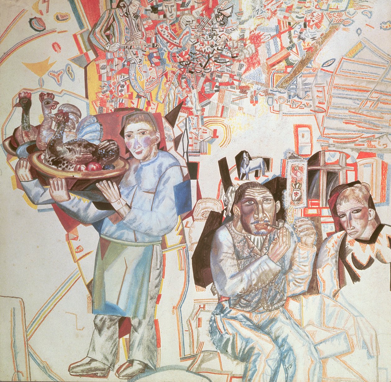 Restoran (karton üzerine yağlı boya) by Pawel Nikolajewitsch Filonow