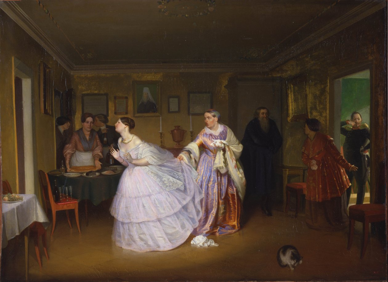 Binbaşı Bir Teklifte Bulunur, 1851 by Pavel Andreevich Fedotov