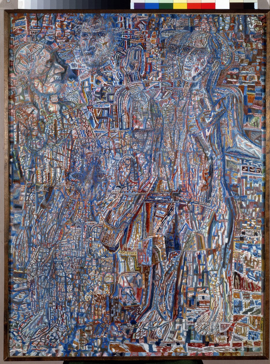 ""Karakterler" (insanlar) Tablosu Pavel Nikolayevich Filonov (1883-1941) 1930 Devlet Rus Müzesi, Saint Petersburg by Pawel Nikolajewitsch Filonow