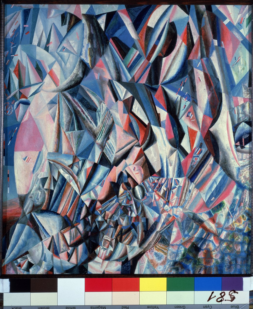 Sonsuzlukta zafer. Pavel Nikolayevich Filonov (1883-1941), ahşap üzerine yağlı boya tablosu by Pawel Nikolajewitsch Filonow