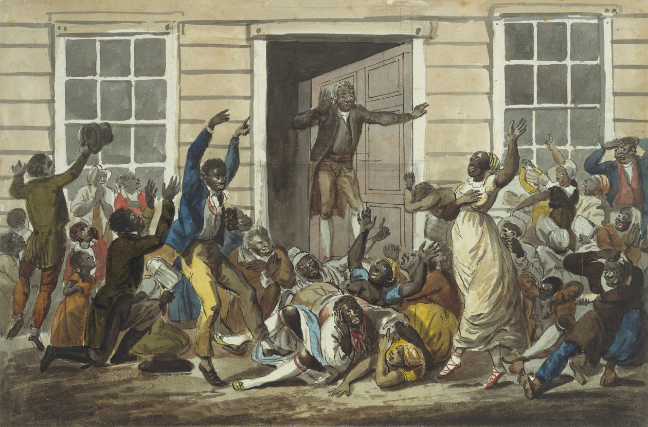 Bir Dua Toplantısı Yapan Siyah Metodistler, 1811-ca. 1813. by Pavel Petrovic Svin