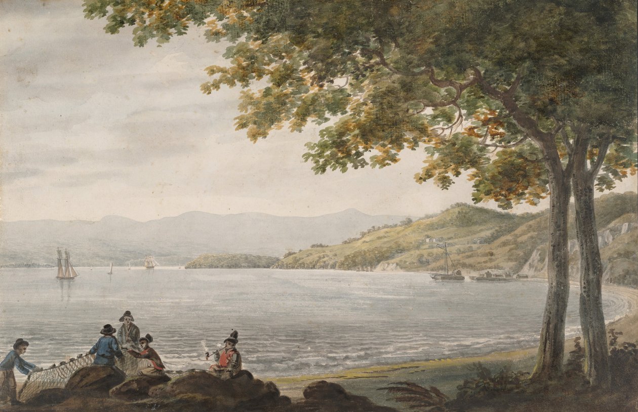 Hudson Nehri Kıyısında Shad Balıkçıları, 1811-ca. 1813. by Pavel Petrovic Svin