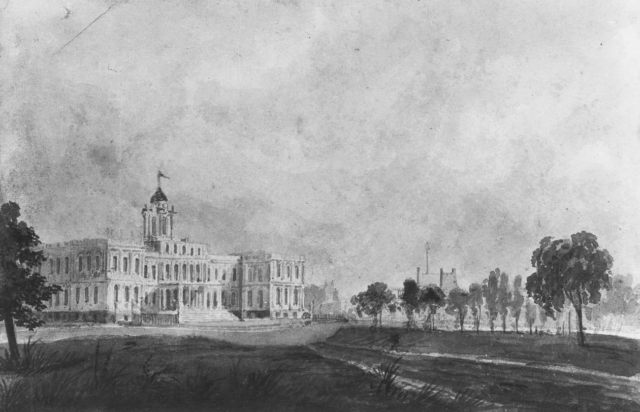 Yeni Belediye Binası, New York, 1811-ca. 1813. by Pavel Petrovic Svin