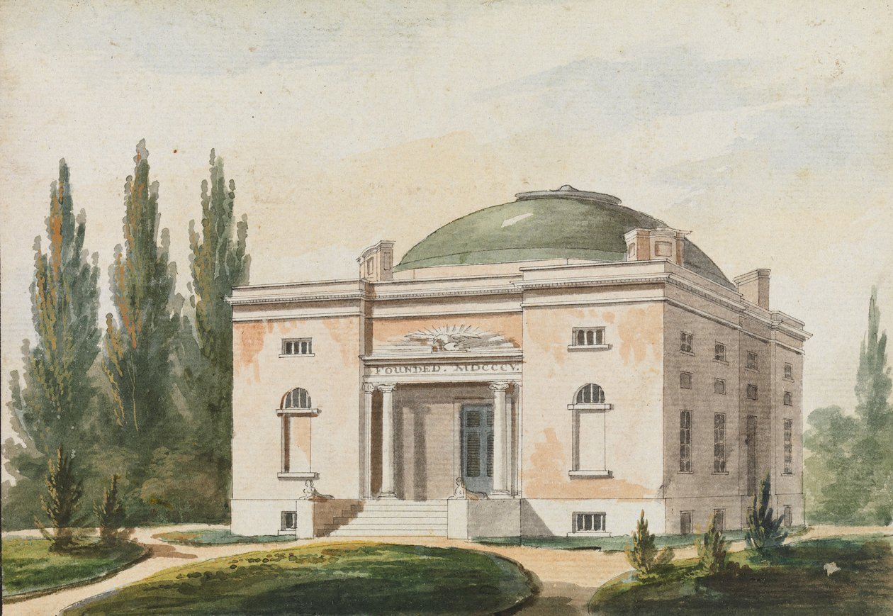 Pennsylvania Güzel Sanatlar Akademisi, Bir Gravürden Sonra Philadelphia Kopyası..., 1811-ca. 1813. by Pavel Petrovic Svin