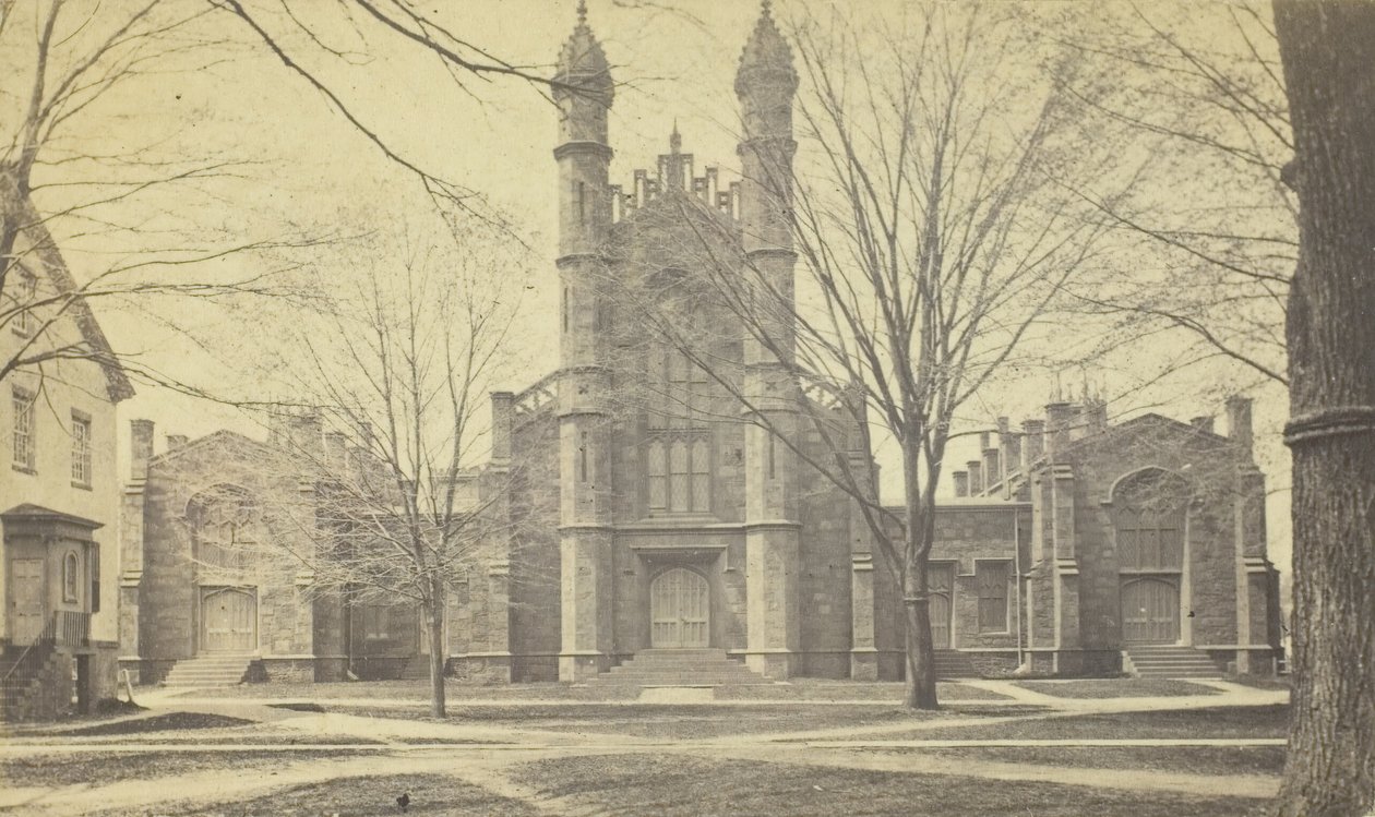 Kütüphane, Yale Üniversitesi, 19. yüzyıl. by Peck Brothers