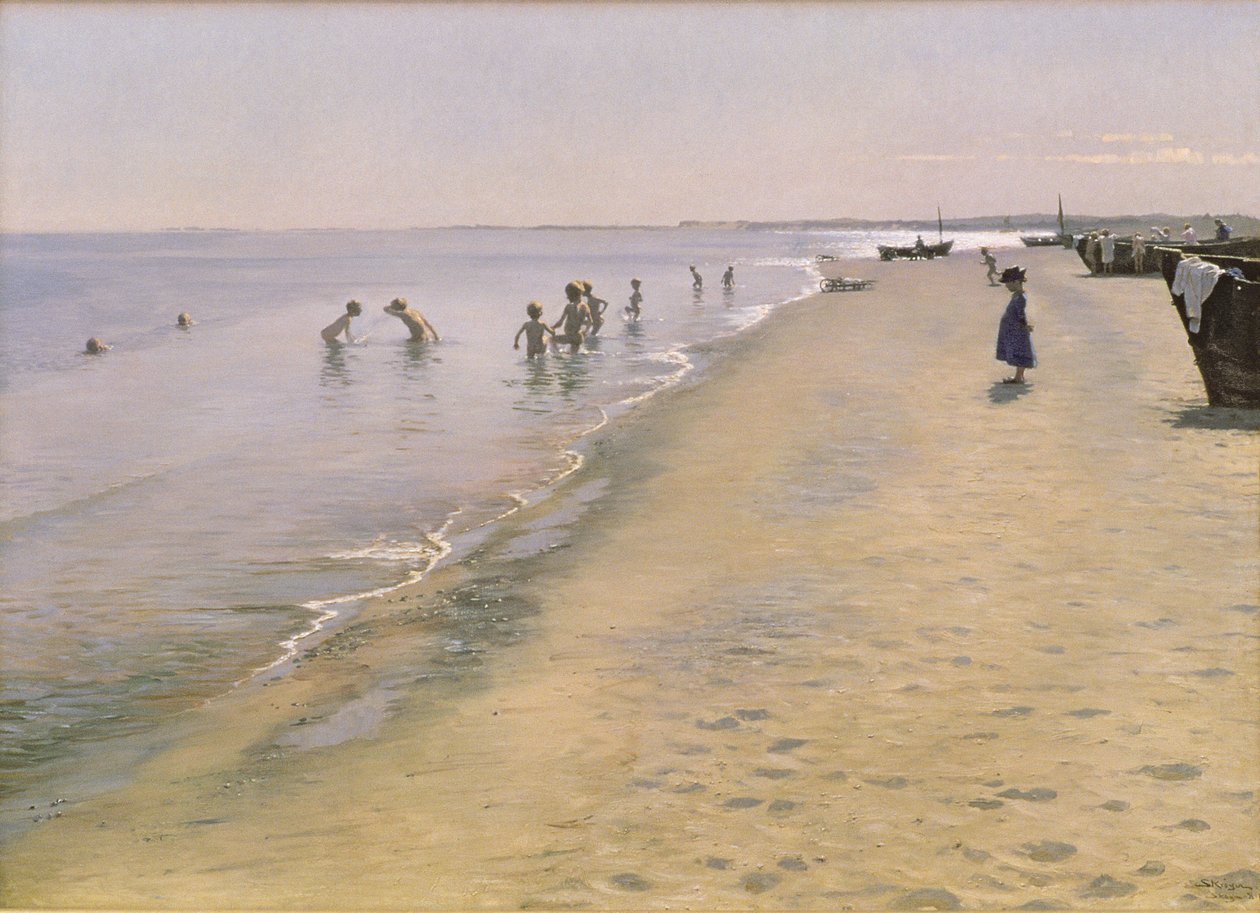 Skagen Güney Sahilinde Yaz Günü, 1884 by Peder Severin Krøyer